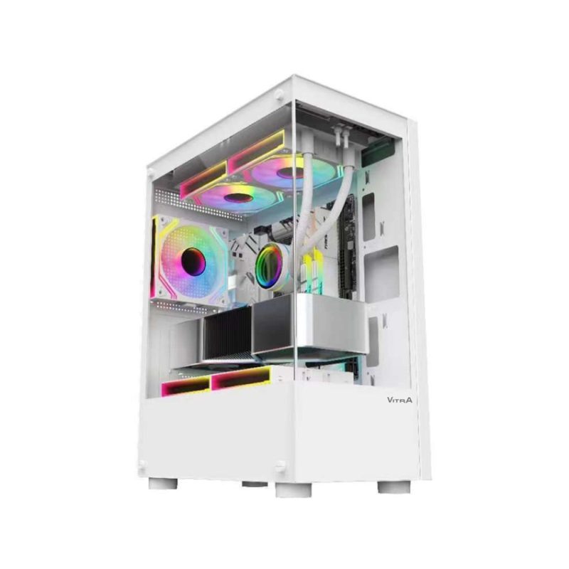 Vỏ Case VITRA ATLANTIS X6 White (MATX/Màu Trắng/Rad 240) - Chưa bao gồm FAN